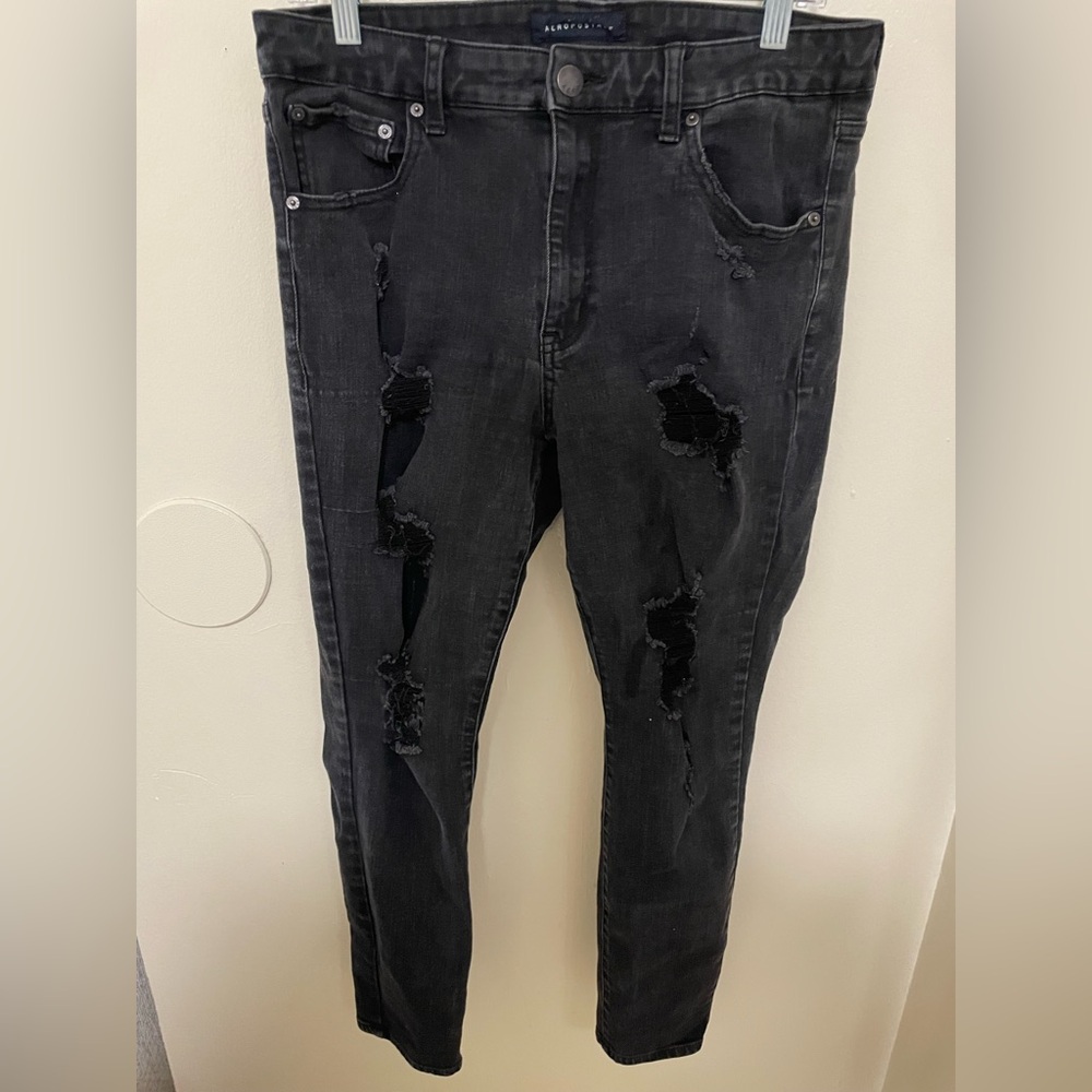 ✨Women’s Aeropostale Black Denim Jeans Size 14 Reg